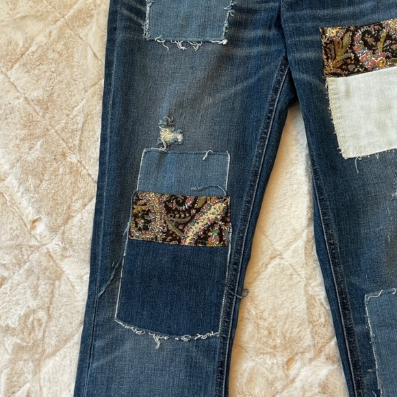 Victoria’s Secret Flare leg Vintage Patchwork Hipster  Deadstock London Jean - Picture 3 of 6